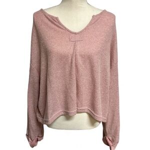 HYFVE Long Sleeve Oversized Pink Shirt Ladies Size Large NWT